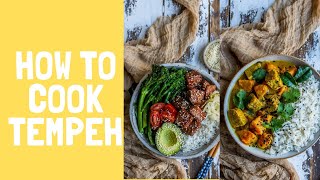 HOW TO COOK TEMPEH// 2 EASY HIGH PROTEIN VEGAN RECIPES