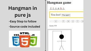 Hangman Game using only JavaScript