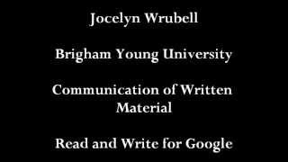 Communication of Written Material