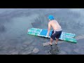 recycled PET bottles turned into DIY stand up paddle board (SUP)