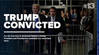 Former President Donald Trump found guilty on 34 felony counts in hush money case