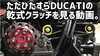 ただひたすらDUCATIの乾式クラッチを見る動画。