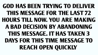 🧾GOD HAS BEEN TRYING TO DELIVER THIS MESSAGE FOR THE LAST 72 HOURS TILL NOW. YOU ARE MAKING..