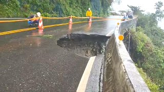 連日豪雨蘇花公路多起坍方 路基破大洞 20201201 公視晚間新聞