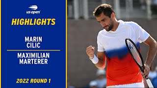 Marin Cilic vs. Maximilian Marterer Highlights | 2022 US Open Round 1