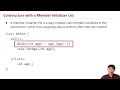 CPSC121 Lecture 11.2: Member Initializer Lists