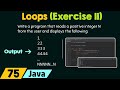 Loops in Java (Exercise 11)