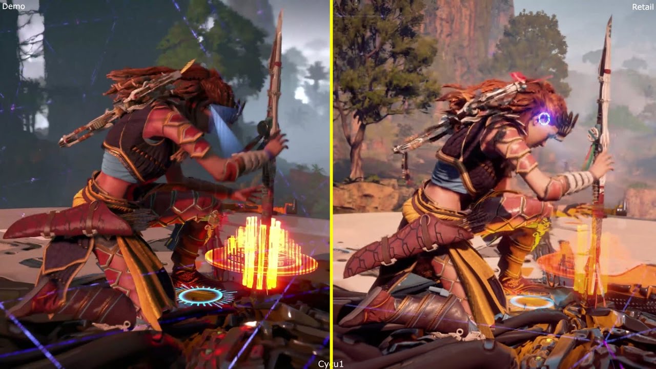 Horizon Zero Dawn PS4 Pro 2016 Presentation Demo Vs Retail 2017 4K ...