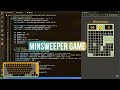 ASMR Programming - Coding Minesweeper Game - No Talking プログラミング