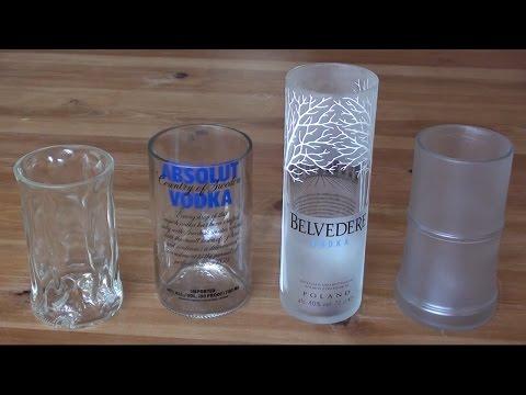 How to make a recycled drinking glass from a vodka bottle How to make a recycled drinking glass from a vodka bottle