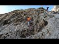 from above and below glinščica val rosandra italy top rope solo 4k gopro