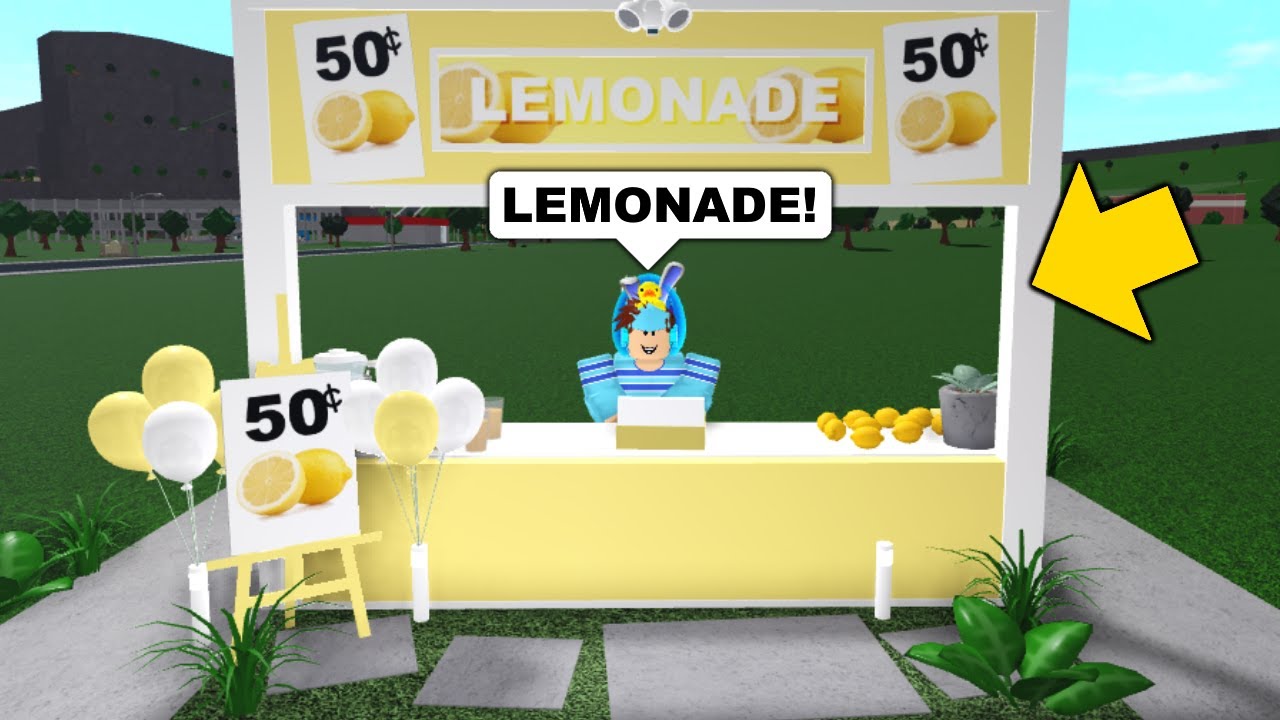 I Started My Own LEMONADE STAND In Bloxburg And Became RICH! - YouTube