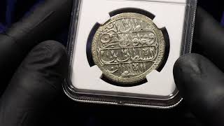 Lot 465 Ottoman Empire 1 Kurush 1807 AH 1222//1 NGC MS66 Top Pop