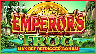 Emperor's Frog Slot - MAX BET RETRIGGER!