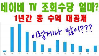 네이버TV 광고수익 대 공개~ !!  1년간 수익을 대 공개 합니다. (네이버 티비 유튜브 수익 비교) Sony A6400 촬영