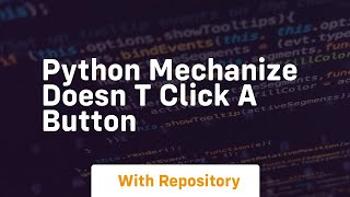 Python mechanize doesn t click a button