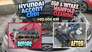 Egr and intake manifold cleaning Hyundai accent crdi Tips and tutorial DiY #hyundai #hyundaiaccent