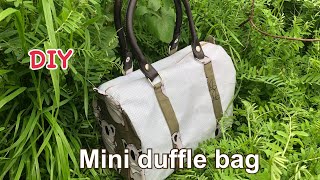 DIY tutorial - mini duffle bag, 手提行李袋