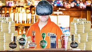 GETTING RICH BREWING AND BARTENDING IN VR PRISON! - Prison Boss VR HTC VIVE Gameplay