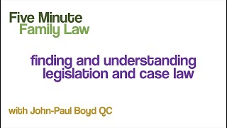 Bonus content! Finding and understanding legislation and case law