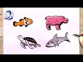 Comment dessiner des animaux marins