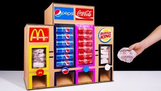 How to Make McDonald's Coca Cola Burger King and Pepsi Vending Machine