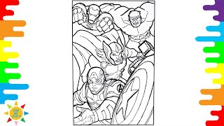 THE AVENGERS Coloring Page|Super Hero Adventures Coloring Page|Mendum-Beyond/feat. Omri/NCS Release