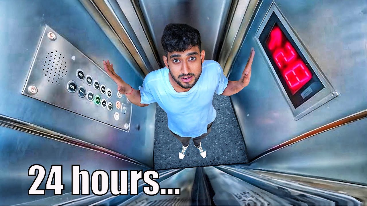 Trapped In A Lift For 24 Hours Scariest Challenge Ever Youtube