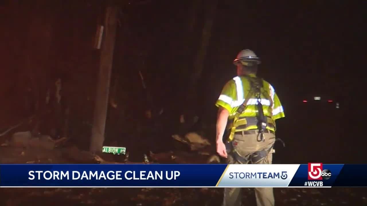 Crews Working To Restore Power After Strong Storms - YouTube