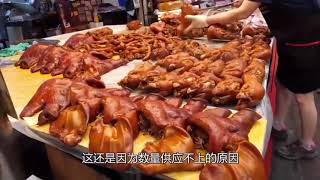 《美食做法》미식가 관행 猪腿怎么做好吃街头小吃，中国大妈韩国街头小吃创业赚钱，美食做法。