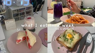 What i eat in a week as a high school student 🍰 finals week, rose pasta, strawberry sando, ramen