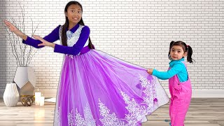 Wendy and Maddie Go to Princess Dance Party | Kids Pretend Play Dress Up as Princesses