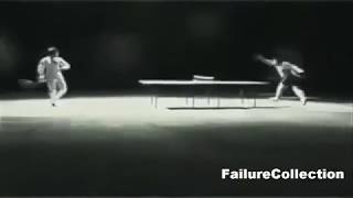 Bruce Lee Playing table tennis by nunchaku with two guys Full Version