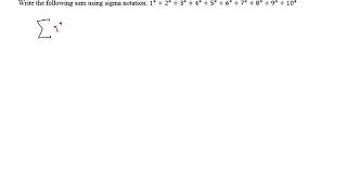 Sigma Notation - Problem 4