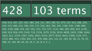 Calculating the collatz sequence of every number between 1 and 500 using processing