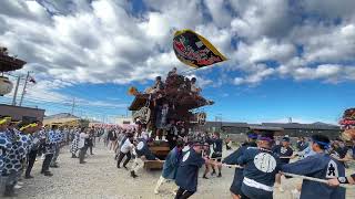 2023 館山を元気にする祭り　山車　六軒町　20  柳塚屋台に加勢、共演