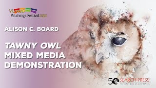 Tawny Owl Mixed Media Painting Demonstration Video, from  Alison C. Board