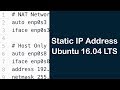 How To Configure Static IP address on Ubuntu 16.04 LTS using VirtualBox