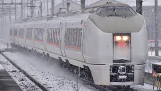 【雪×651系】651系OM201編成　特急草津2号　北上尾駅通過