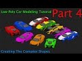 Beginner Blender Low Poly Car Modeling Tutorial -  Part 4 - Creating The Complex Shapes