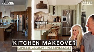 DIY KITCHEN MAKEOVER for my PARENTS From Start to Finish + How To Paint Cabinets!