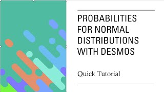 Probabilities for Normal Distributions with Desmos Quick Tutorial