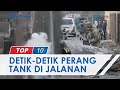 Detik-detik Adu Tank Rusia & Ukraina di Jalan, Lapis Baja Rusia Berkali-kali Diserang Penyembur Api