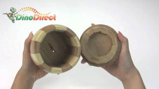 Classic Bamboo Bucket Style Coin Bank  from Dinodirect.com