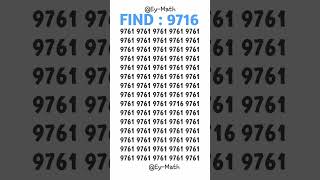 Reveal the position of the hidden 9716 in just 10 seconds! #fyp #fypシ゚ #fypyoutube #iq #shorts