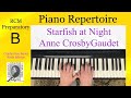 RCM Prep. B Piano Repertoire. Starfish at Night by Anne Crosby Gaudet