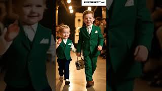 Cute Baby Fashion Show Stylish #cute #baby #fashion #AI  #viral #fashionshow #shorts #youtubeshorts