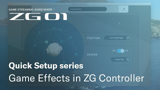 Game Effects in ZG Controller: Yamaha ZG01 Quick Setup series