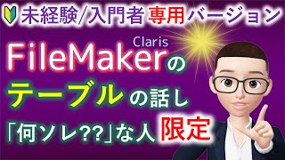 ファイルメーカー制作の超入門者向け ｢テーブル｣ のお話し｡ ｢何ソレ??｣ な人限定｜未経験･入門者専用バージョン