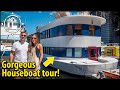 Couple buys gorgeous floating home - waterfront life next to million dollar homes!